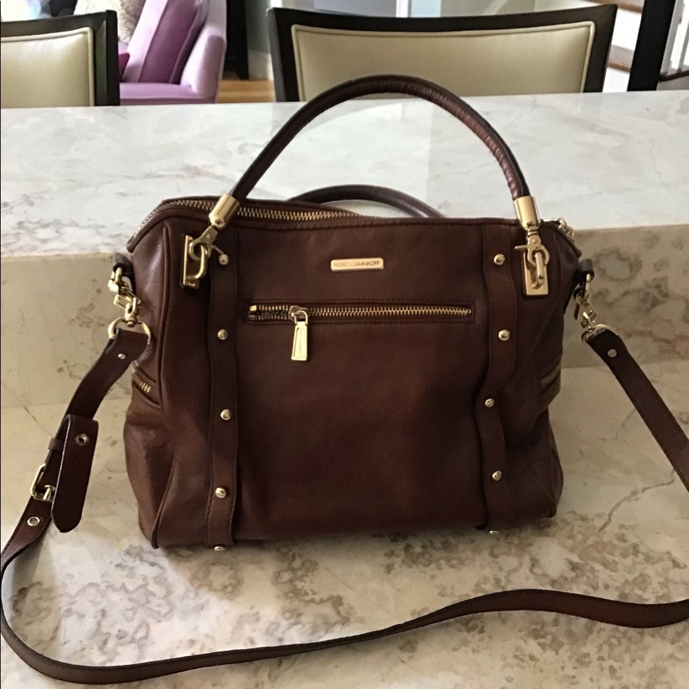 Rebecca Minkoff handbag in cognac brown leather